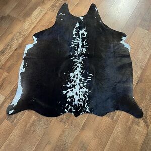 Brown  and White Natural Cowhide Rug - Classic Two-Tone Hide